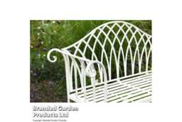 Wrought Iron Versailles Weather-Resistant Garden Bench - Vintage Outdoor Seating, 2-Seater - thumbnail 4