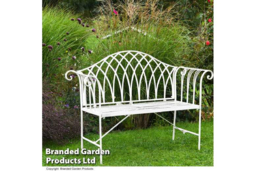 Wrought Iron Versailles Weather-Resistant Garden Bench - Vintage Outdoor Seating, 2-Seater - thumbnail 7