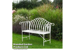Wrought Iron Versailles Weather-Resistant Garden Bench - Vintage Outdoor Seating, 2-Seater - thumbnail 6