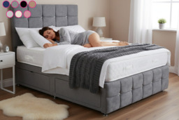 Barcelona Divan Bed: Stylish Comfort, Mattress Included & Storage Options - thumbnail 2