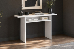 Rectangular Console Table with Storage Shelf