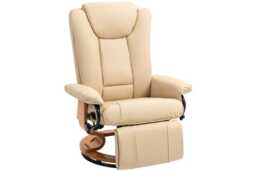 Faux Leather Ergonomic Swivel Recliner Chair - Adjustable Armchair, 150kg Capacity, Modern Home Seating