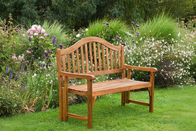 Acacia Wood Foldable 2-Seater Garden Bench - Weather-Resistant Outdoor Furniture - image 1