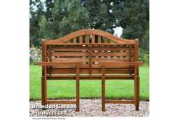 Acacia Wood Foldable 2-Seater Garden Bench - Weather-Resistant Outdoor Furniture - thumbnail 2