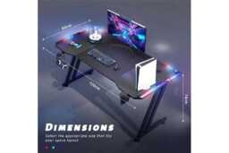 EcoFurnix Contemporary Carbon Fibre Living Room Table - Modern, Durable, 120x60cm, Ergonomic Design - thumbnail 3
