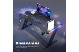 EcoFurnix Contemporary Carbon Fibre Living Room Table - Modern, Durable, 120x60cm, Ergonomic Design - thumbnail 7