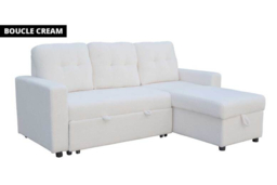 Velvet 3-Seater Reversible Corner Sofa Bed with Storage - Modern Upholstered Sofa - thumbnail 8