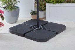 Grey 3M LED Solar Waterproof Parasol & Base - thumbnail 4