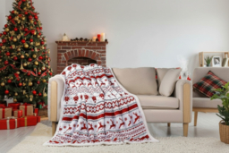 Luxury Double-Layer Flannel Christmas Blanket - Thick Reversible Sherpa Fleece, Ultra-Soft, Machine Washable, Festive Throw (152x127cm or 150x200cm) - thumbnail 6
