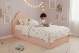 Kids Cloud Headboard Divan Bed with Mattress and Storage - thumbnail 6