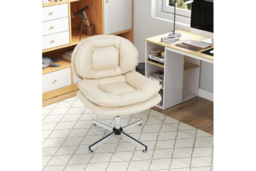 Ergonomic Armless Office Chair - Adjustable Height, Leathaire Fabric, 150kg Capacity - thumbnail 5