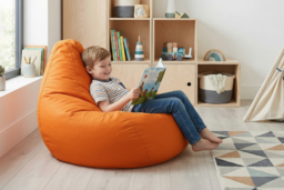 Kids' Dalton Indoor/Outdoor Bean Bag - Orange - thumbnail 6