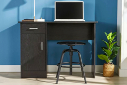 Tyler Contemporary Storage Desk - Compact Wood Effect, Scratch-Resistant, Living Room Console Table with Drawer & Cupboard - thumbnail 8