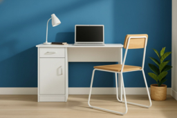 Tyler Contemporary Storage Desk - Compact Wood Effect, Scratch-Resistant, Living Room Console Table with Drawer & Cupboard - thumbnail 5