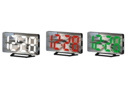 Large Screen Ultra-Thin LED Mirror Wall Clock - Modern Glass Display, 15.6cm x 9cm, Multi-Function Decor - thumbnail 5