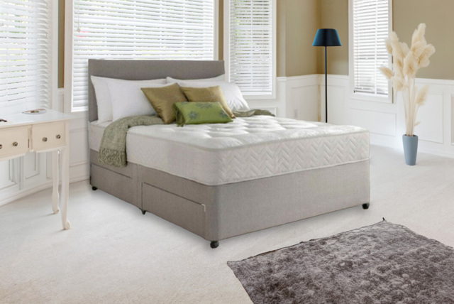 PRICE DROP! Divan Bed with Memory Foam & Storage - image 1
