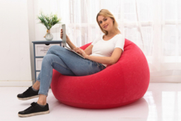 Inflatable Flocking PVC Bean Bag Chair - Ergonomic, Portable, 200kg Capacity, 5 Colours - thumbnail 8