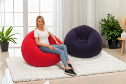 Inflatable Flocking PVC Bean Bag Chair - Ergonomic, Portable, 200kg Capacity, 5 Colours - thumbnail 6
