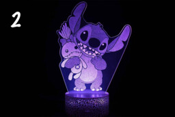 Enchanting Stitch 3D Illusion Night Light with Customizable Colors - thumbnail 3