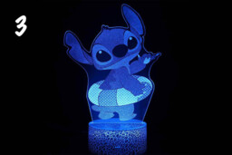 Enchanting Stitch 3D Illusion Night Light with Customizable Colors - thumbnail 4