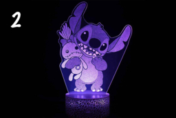 Enchanting Stitch 3D Illusion Night Light with Customizable Colors - thumbnail 7