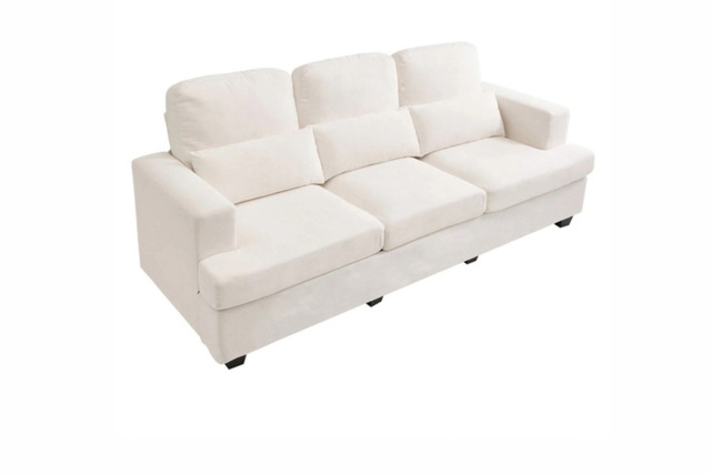 PRICE DROP! 3-Seater Chenille Sofa-Modern Comfort with Pillows and Hybrid Frame - image 1