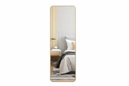 Full Length Mirror with Rounded Corners and Stylish Gold Finish - thumbnail 1