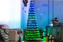 PRICE DROP! App-Controlled RGB LED Christmas Tree Lights String - Music Sync, Water-Resistant, USB Powered, Expandable Festive Lighting - thumbnail 7