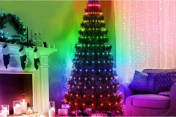 PRICE DROP! App-Controlled RGB LED Christmas Tree Lights String - Music Sync, Water-Resistant, USB Powered, Expandable Festive Lighting - thumbnail 8