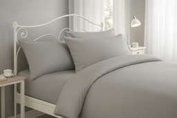 Luxury 300 Thread Count Cotton Duvet Cover Set - Soft, Breathable & Machine Washable Bedding in Single, Double, King & Super King - thumbnail 1