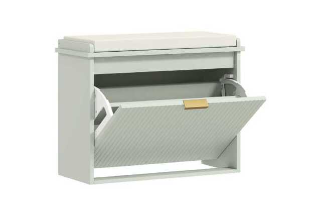 Wooden Shoe Storage Bench with Seat - Compact 6-Pair Hallway Organiser, Sturdy MDF - image 1