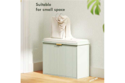 Wooden Shoe Storage Bench with Seat - Compact 6-Pair Hallway Organiser, Sturdy MDF - thumbnail 8