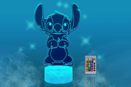 Stitch 3D Illusion LED Table Night Light - Dimmable, Multi-Colour, Remote Control - thumbnail 8