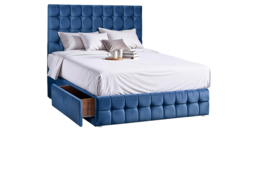 PRICE DROP! Velvet Divan Bed Set w/ Storage & Mattress - thumbnail 3