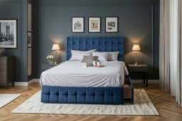 PRICE DROP! Velvet Divan Bed Set w/ Storage & Mattress - thumbnail 2