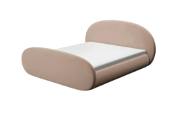 Amos Beige Velvet Ottoman Bed with Side Lift Storage & Oval Headboard - Double or King Size - thumbnail 7