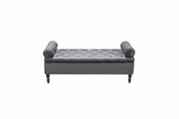 Velvet-Upholstered Flip Top Storage Bench with Arms - Vintage Style & Tufted Design