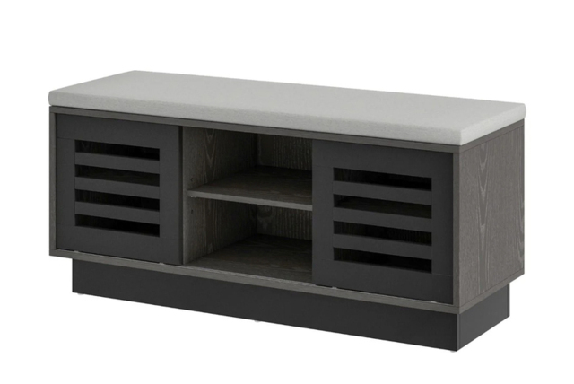 Adjustable Shoe Bench with Sliding Doors - image 1