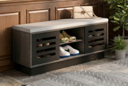 Adjustable Shoe Bench with Sliding Doors - thumbnail 6