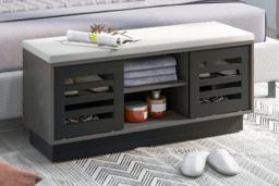 Adjustable Shoe Bench with Sliding Doors - thumbnail 4