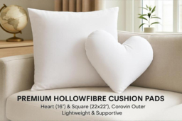 "Ultra-Comfort Hollowfibre Cushion Pads - Heart & Square, Soft Corovin Cover, 16"" or 22""" - thumbnail 6