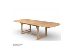 Acacia Wood Extendable Outdoor Dining Table - Weather-Resistant, Seats Up to 10, Rustic Garden Style - thumbnail 7