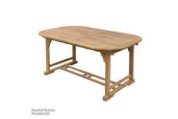 Acacia Wood Extendable Outdoor Dining Table - Weather-Resistant, Seats Up to 10, Rustic Garden Style - thumbnail 4