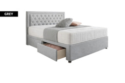 5 Colour Options! Suede Divan Bed with Mattress & Storage Options - thumbnail 4