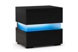 LED Bedside Table Nightstand with Storage Drawers - Modern Acrylic Accent Side Table, Contemporary Living Room Furniture - thumbnail 7