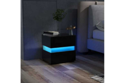 LED Bedside Table Nightstand with Storage Drawers - Modern Acrylic Accent Side Table, Contemporary Living Room Furniture - thumbnail 8