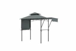 Spacious Grill Gazebo with Dual Adjustable Awnings and Storage Hooks, 398 x 153cm - thumbnail 2