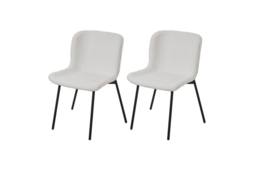 Set of 2 Teddy Fleece Upholstered Dining Chairs - thumbnail 5