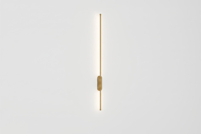 100cm Gold Aluminium Linear LED Wall Light - image 1