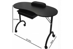 RayGar Folding Manicure Table - Portable Bedroom Workstation with Storage, 2 Colours - thumbnail 7